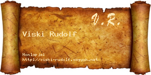 Viski Rudolf névjegykártya
